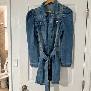 SHEIN Light Blue Denim Fabric